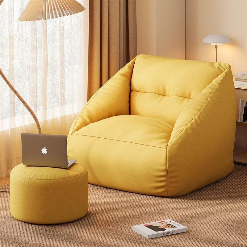 Lemon Drop Bean Bag With Footstool detail 1