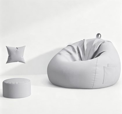 Cream Tear Drop Bean Bag Chair Cover - Bean Bag Chair Cover Manufacturer & China Factory